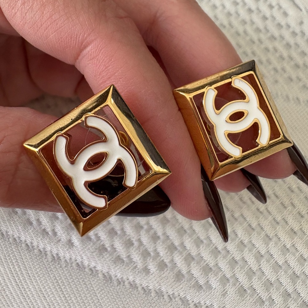 Chanel stud earrings